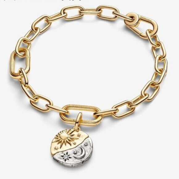 Pandora Sun and Moon Medallion Charm - Picture 2 of 5